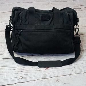 Tumi Black Messenger Briefcase Laptop Bag With Shoulder Strap Utility Bag